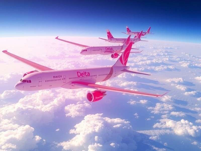 Dynamic in-game screenshot showing a character performing a high-flying Delta Flight maneuver over an urban landscape