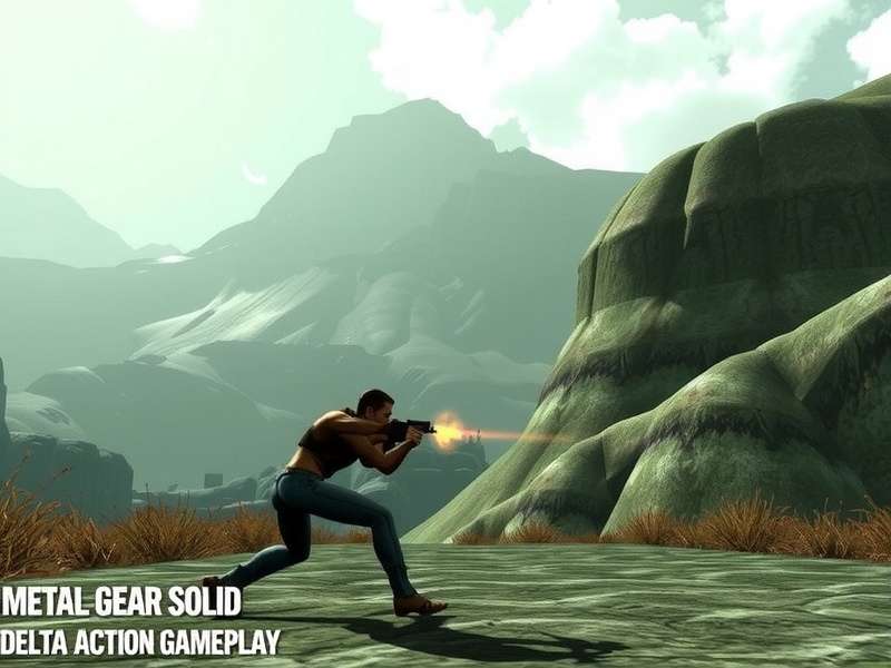 Metal Gear Solid Delta Action Gameplay Screenshot showing stealth combat