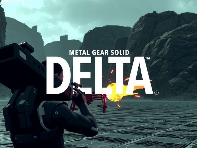 Metal Gear Solid Delta Action stealth gameplay screenshot showing character using a gadget in a dark corridor